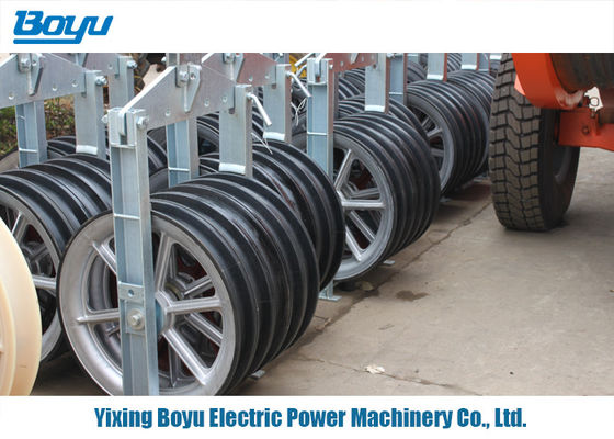 SHW-508X75 Middle Steel Four Nylon Bundled Conductor Pulley 5 Sheave Blocks