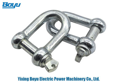 Rated Load 20kN Transmission Line Stringing Tools High Strength Stainless Steel D Shackle